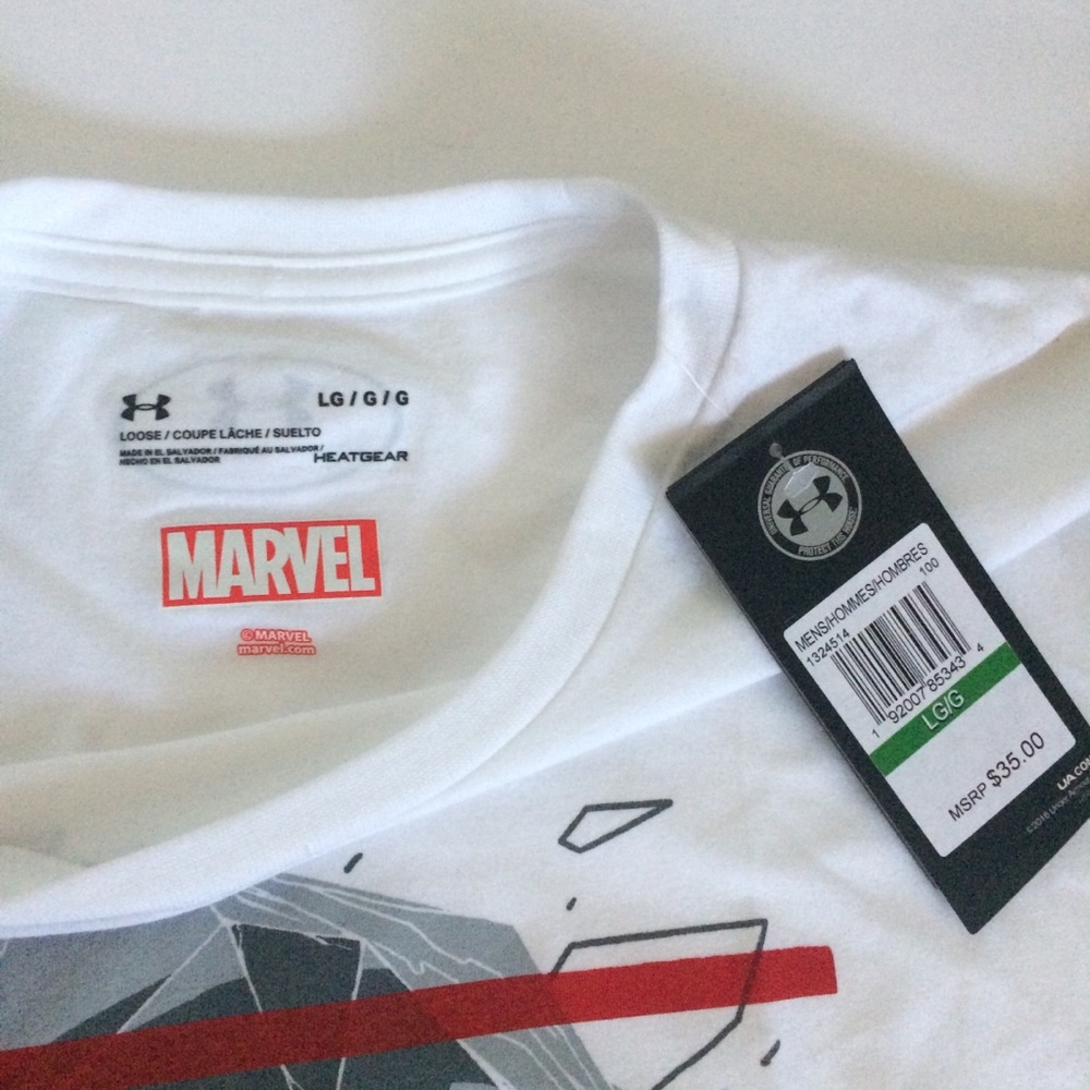 Men’s Under Armour Marvel Avengers white T-shirt - Picture 3 of 6